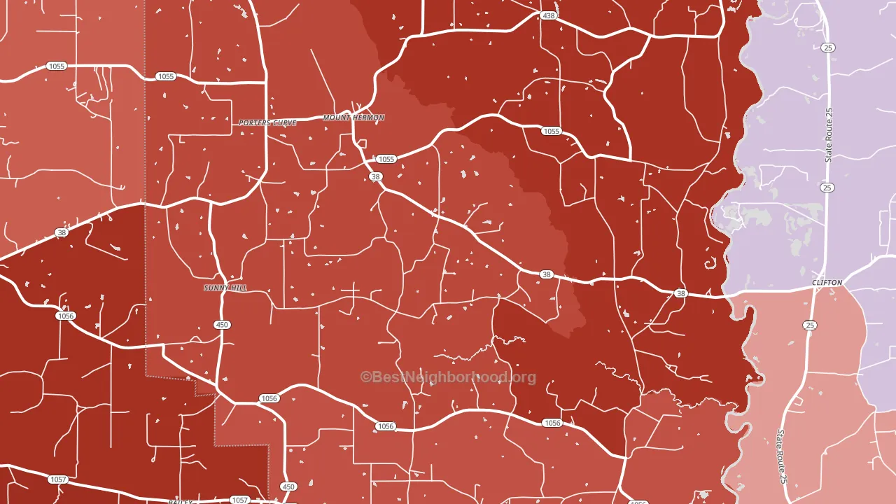 70450, LA block-group political-lean map