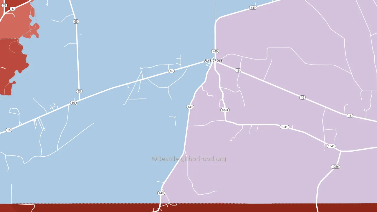 70453, LA block-group political-lean map