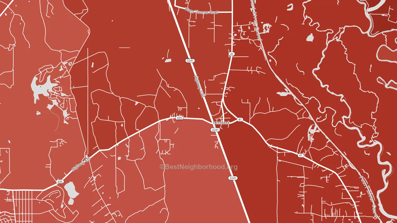 70464, LA block-group political-lean map