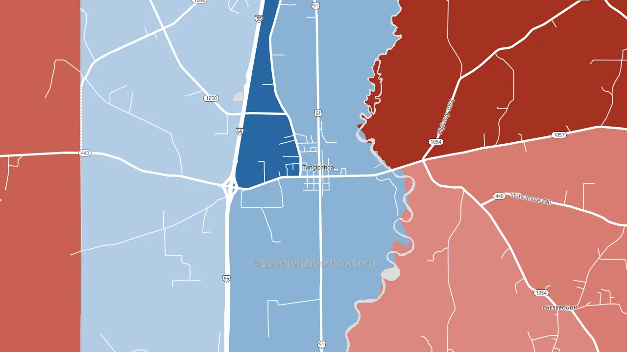 70465, LA block-group political-lean map