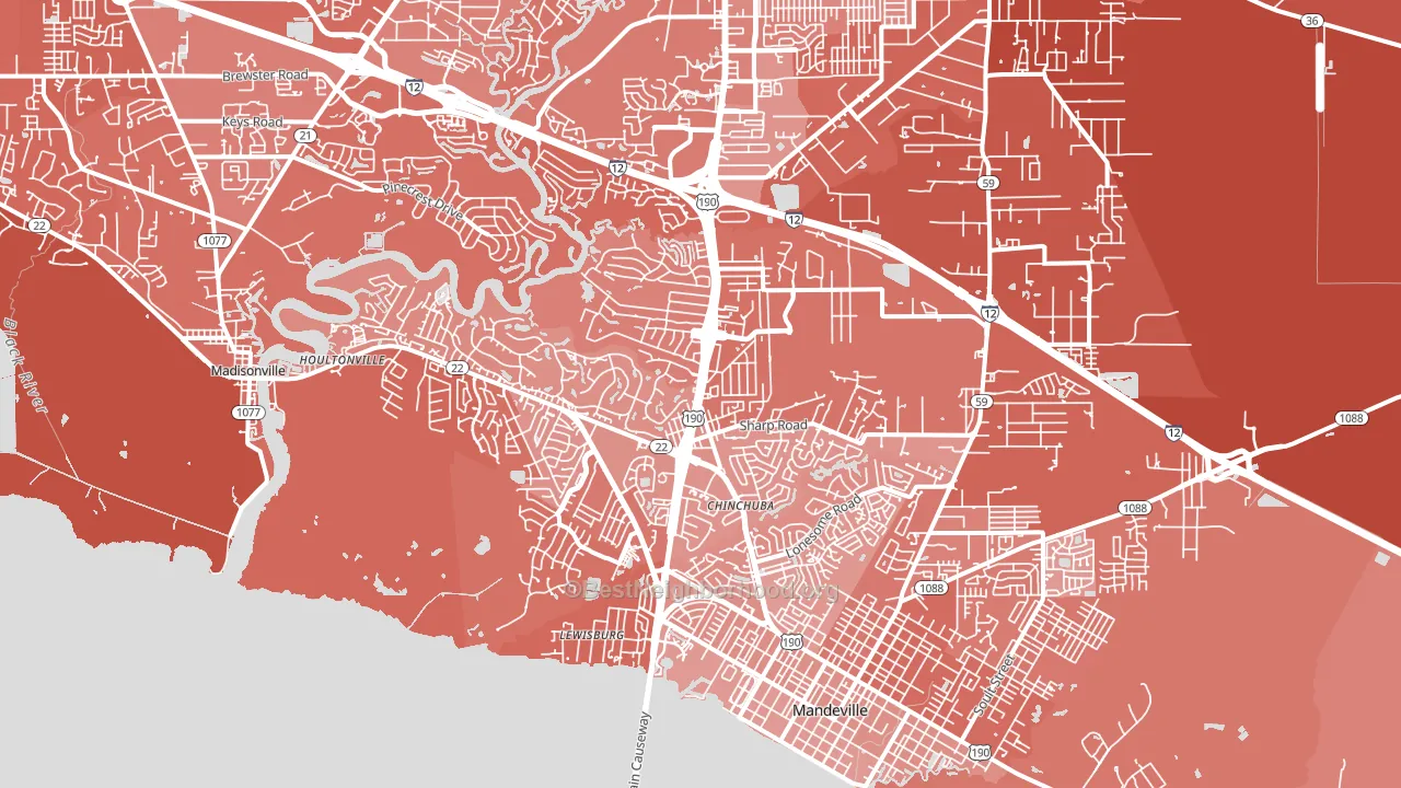 70471, LA block-group political-lean map