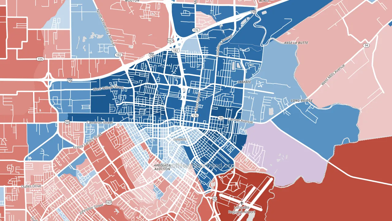 70501, LA block-group political-lean map