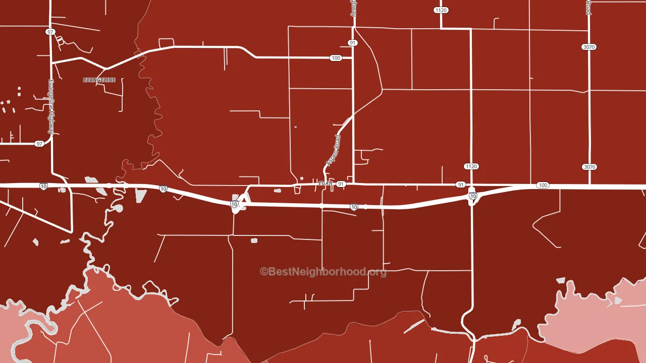 70531, LA block-group political-lean map