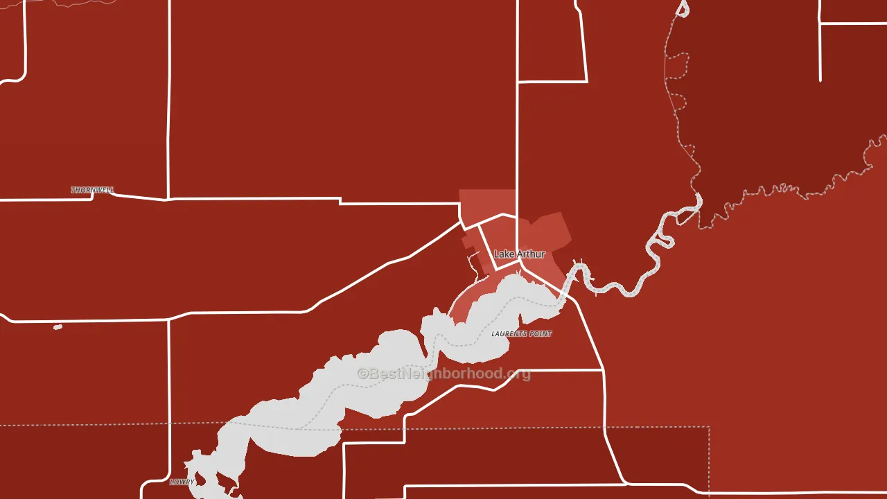 70549, LA block-group political-lean map
