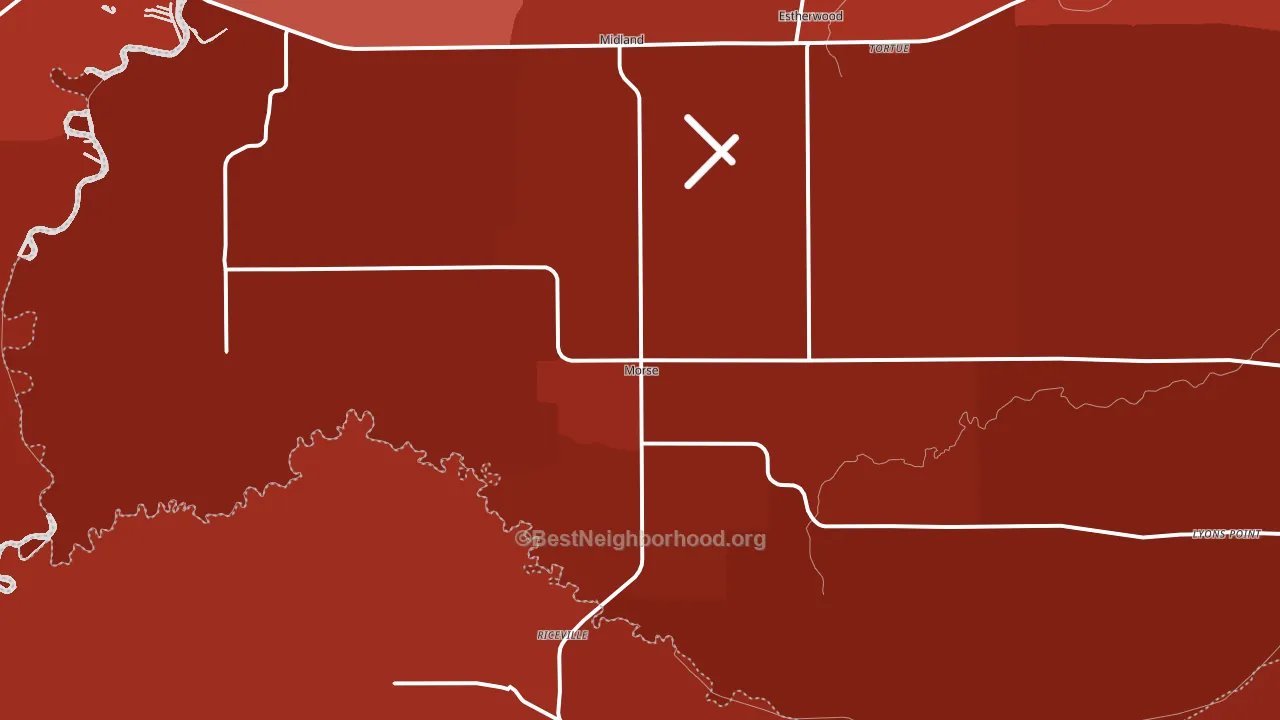 70559, LA block-group political-lean map
