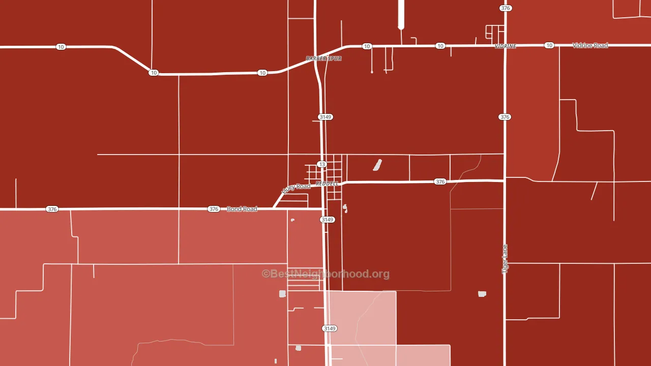 70580, LA block-group political-lean map