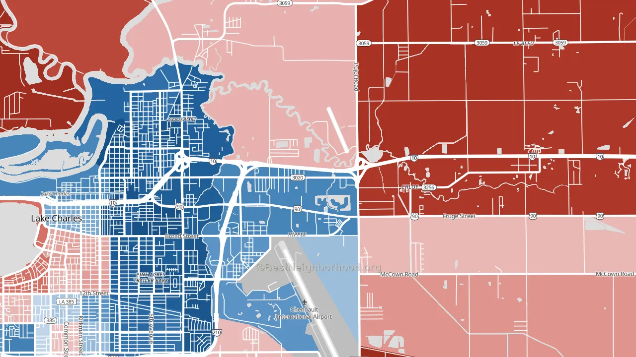 70615, LA block-group political-lean map