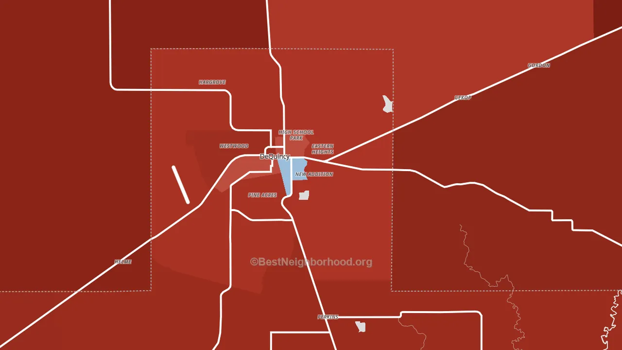 70633, LA block-group political-lean map