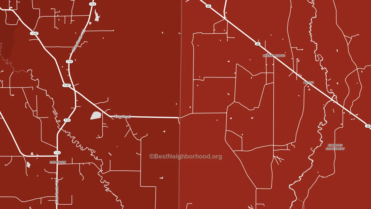70637, LA block-group political-lean map