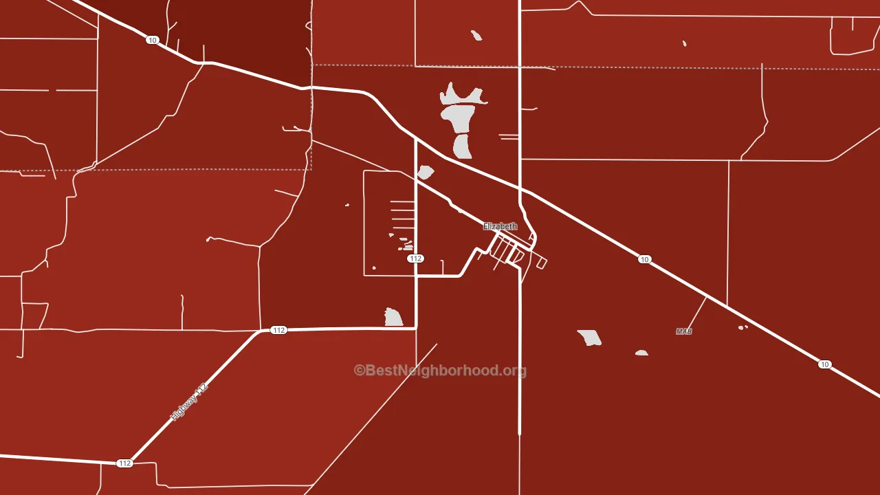70638, LA block-group political-lean map