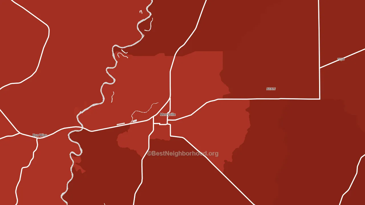 70653, LA block-group political-lean map