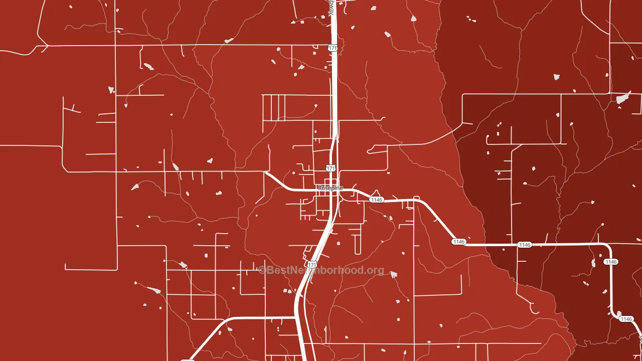 70659, LA block-group political-lean map
