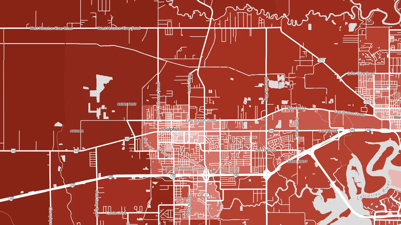 70663, LA block-group political-lean map