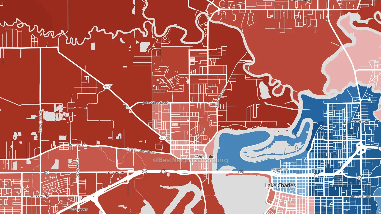 70669, LA block-group political-lean map