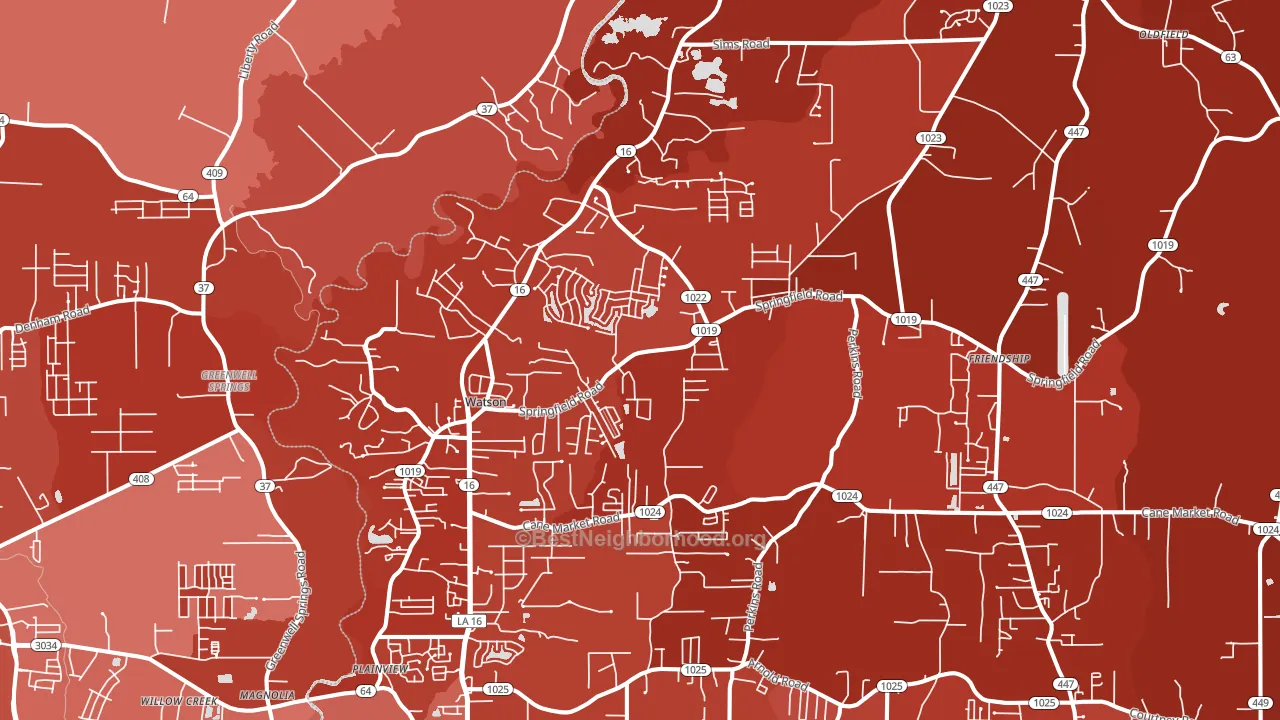 70706, LA block-group political-lean map