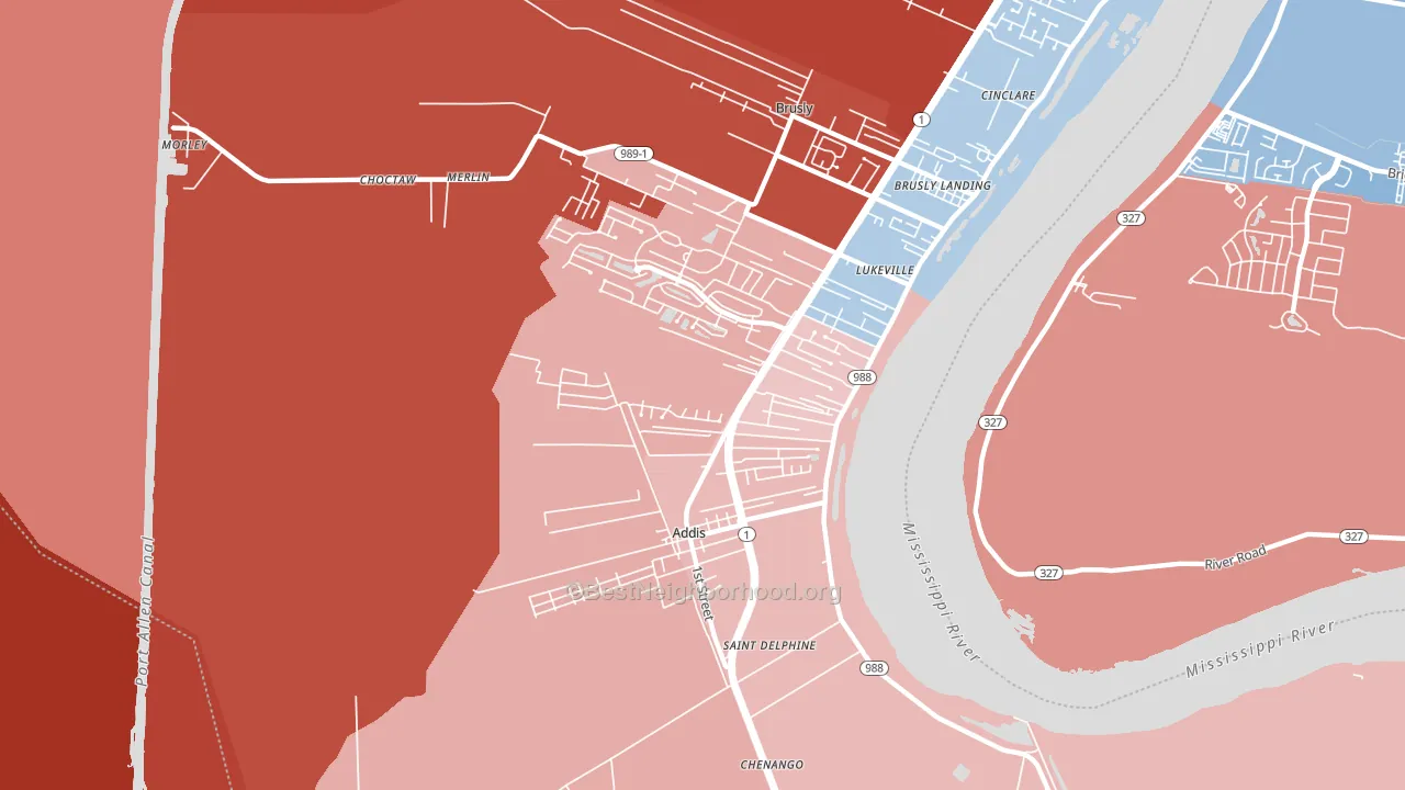 70710, LA block-group political-lean map