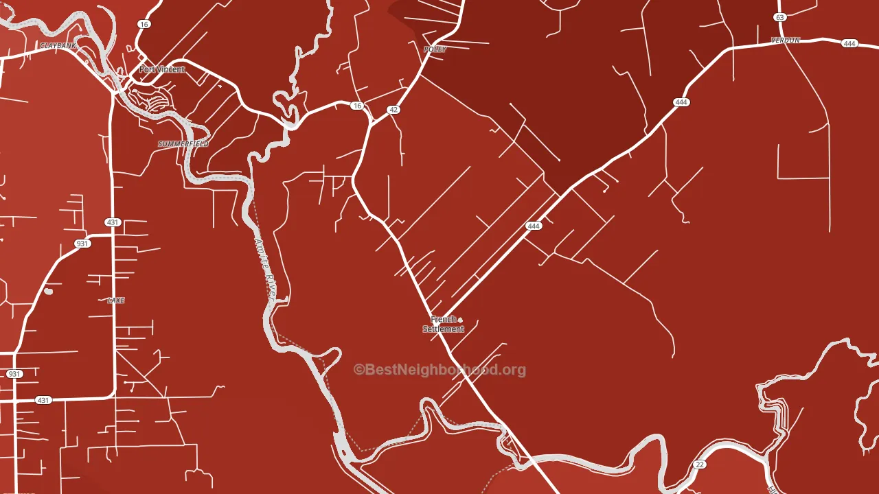 70733, LA block-group political-lean map