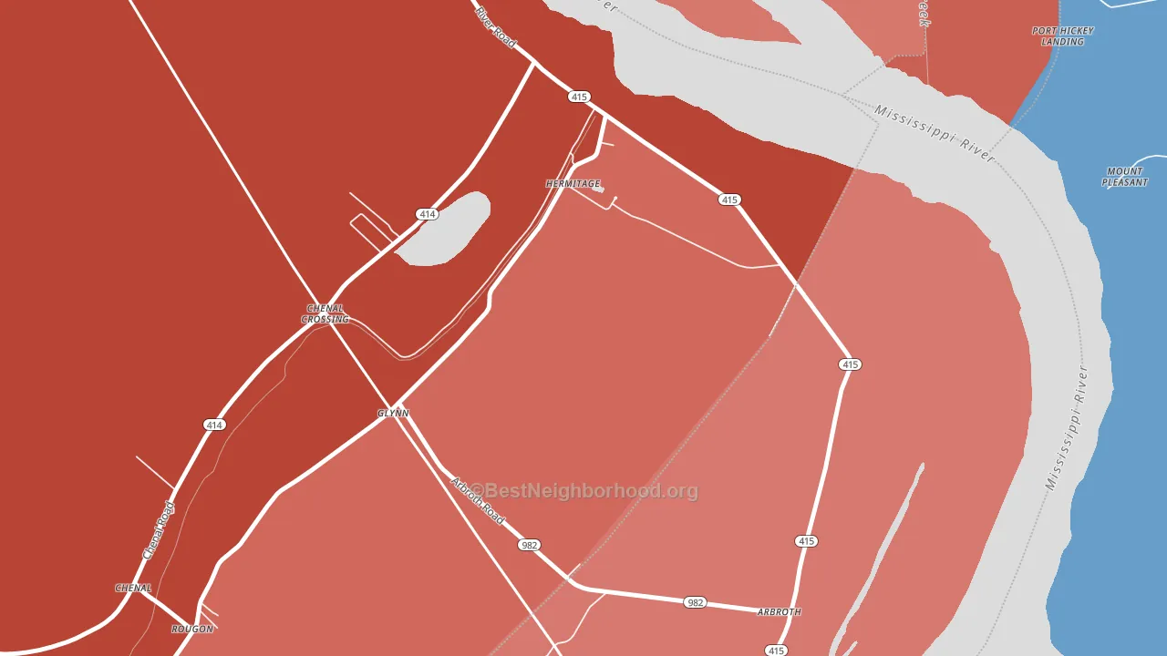 70736, LA block-group political-lean map