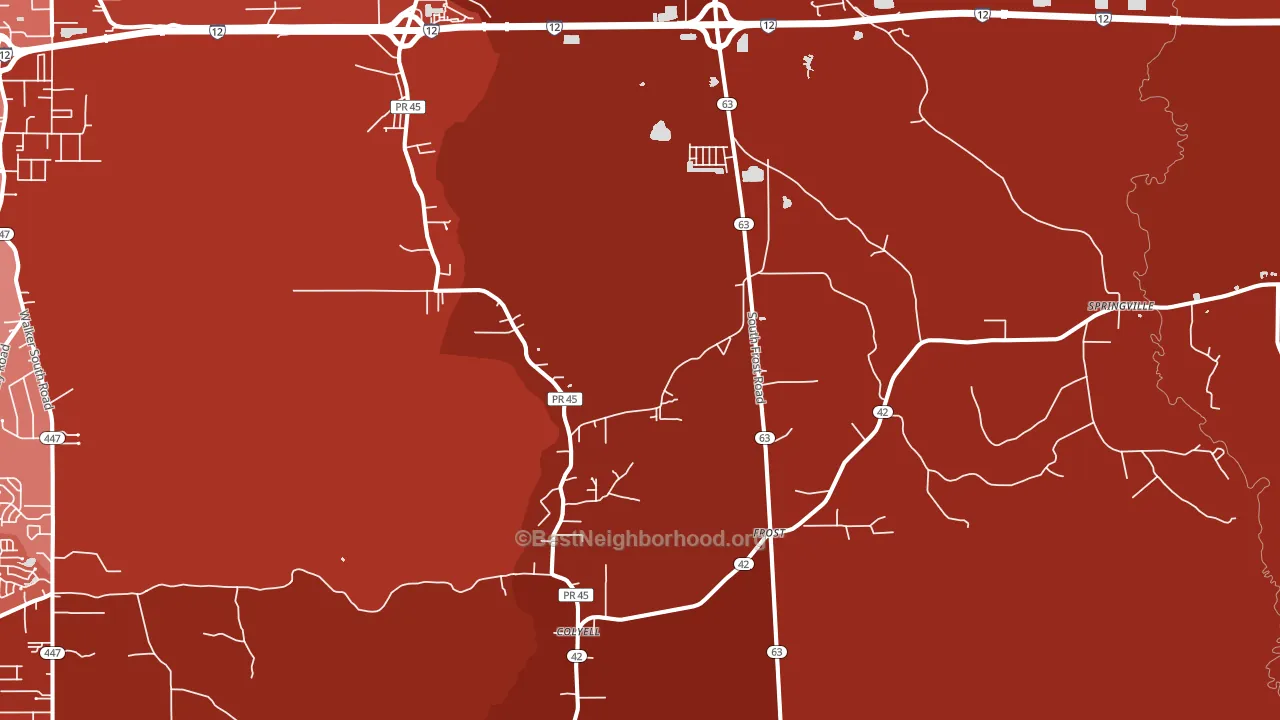 70754, LA block-group political-lean map