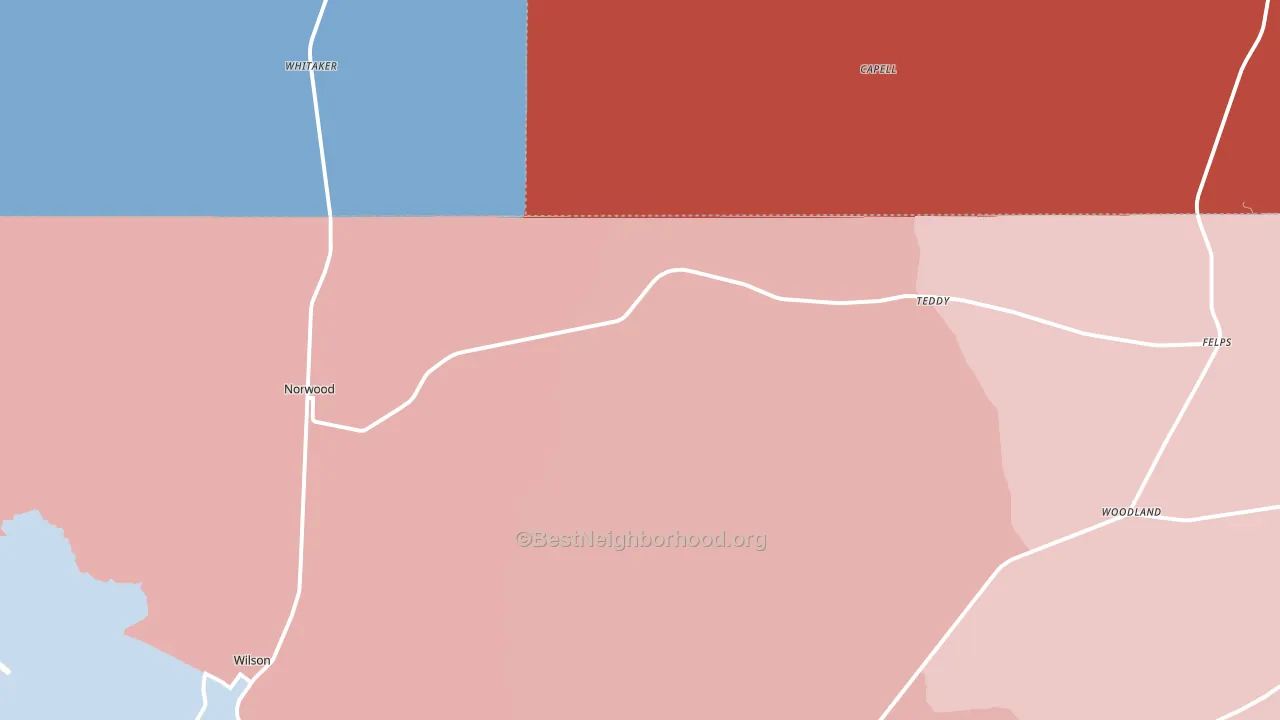 70761, LA block-group political-lean map