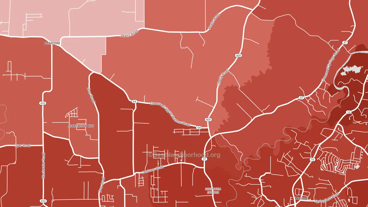 70770, LA block-group political-lean map