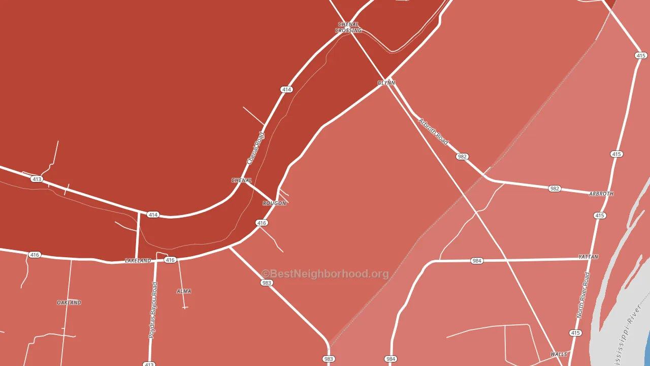 70773, LA block-group political-lean map