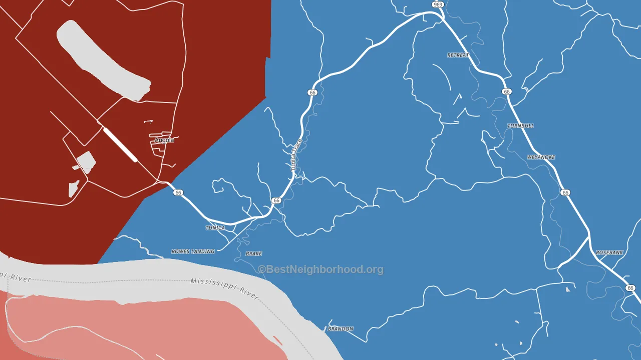 70782, LA block-group political-lean map