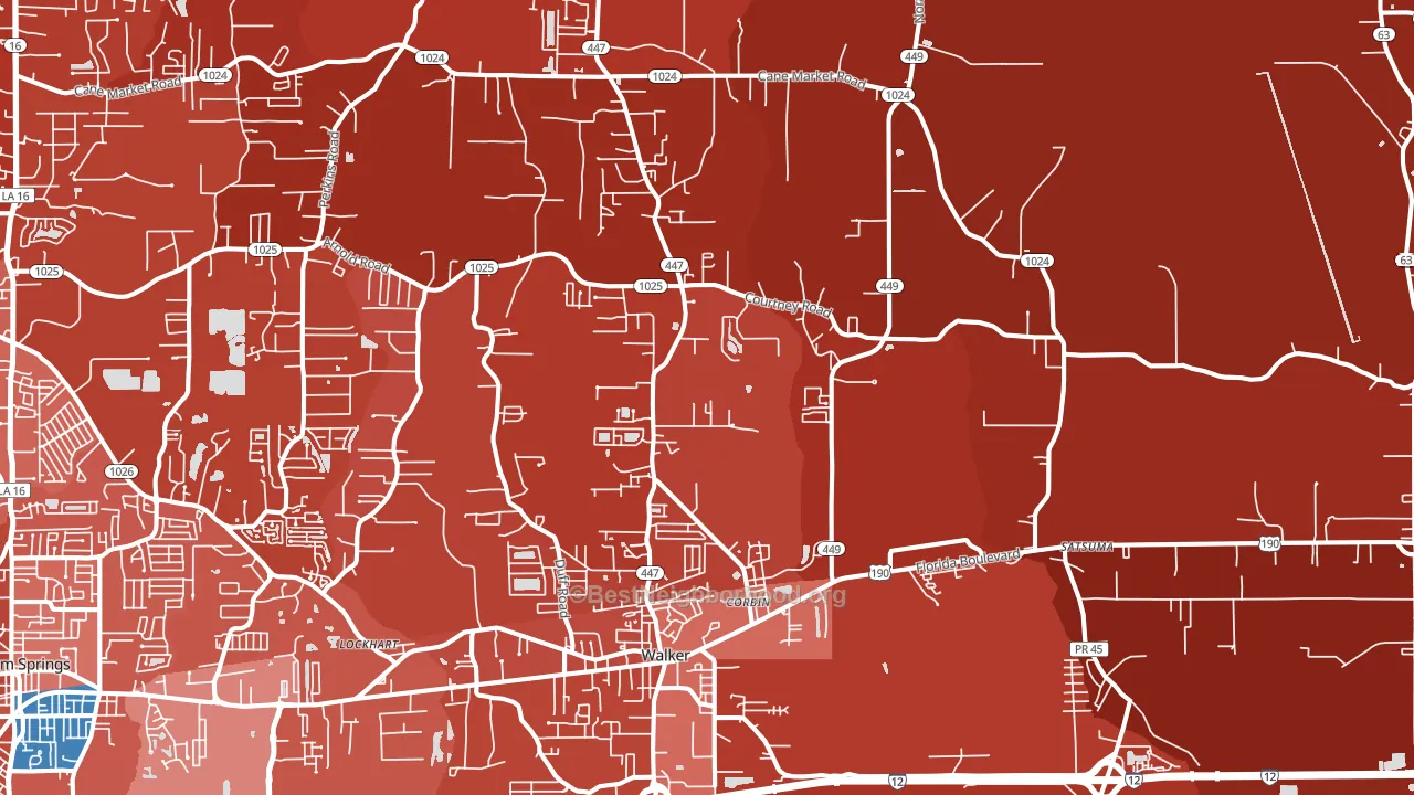 70785, LA block-group political-lean map