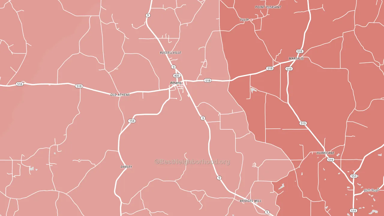 71003, LA block-group political-lean map