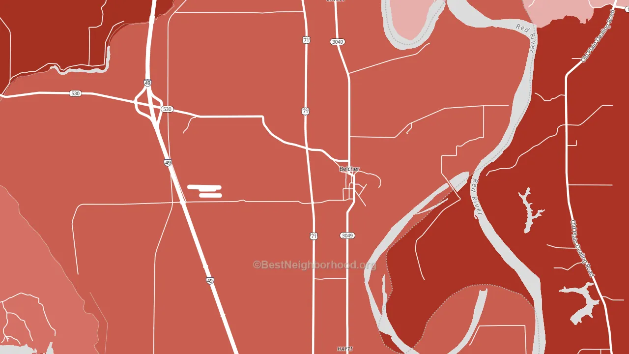 71004, LA block-group political-lean map