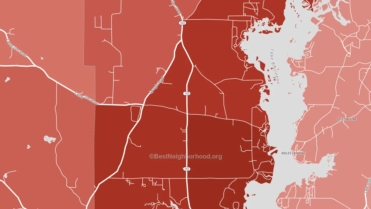 71023, LA block-group political-lean map