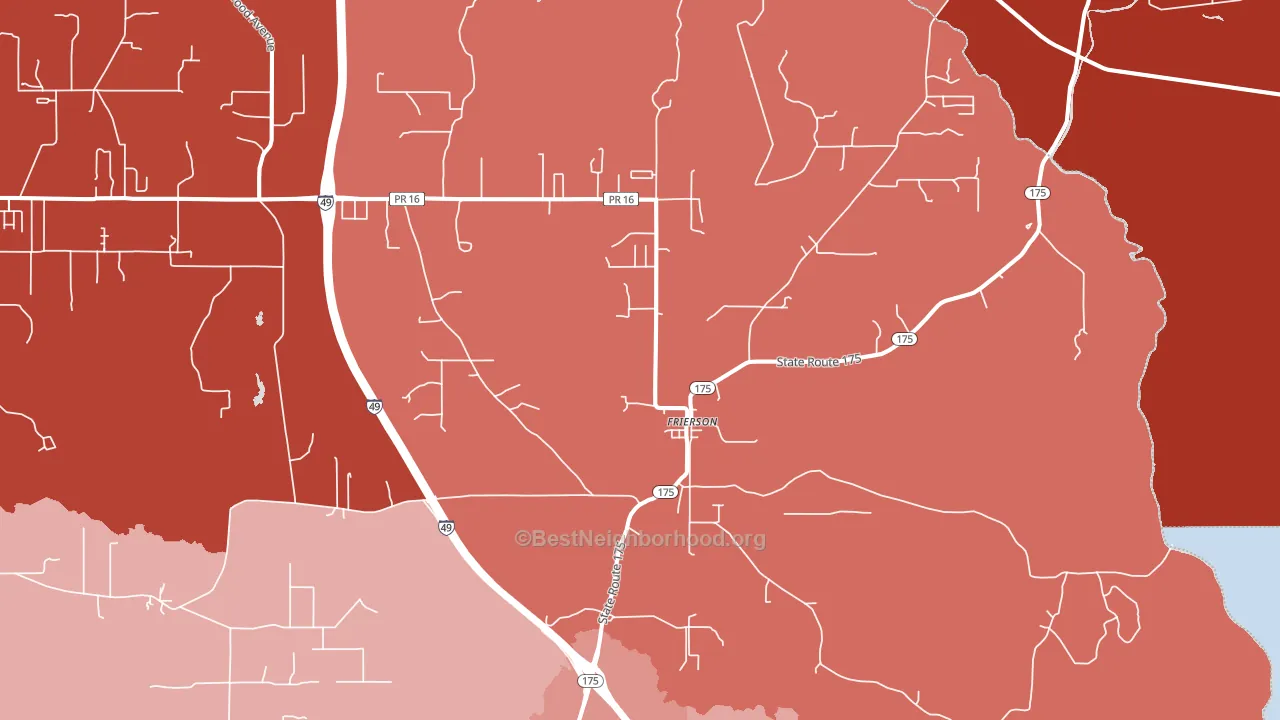 71027, LA block-group political-lean map