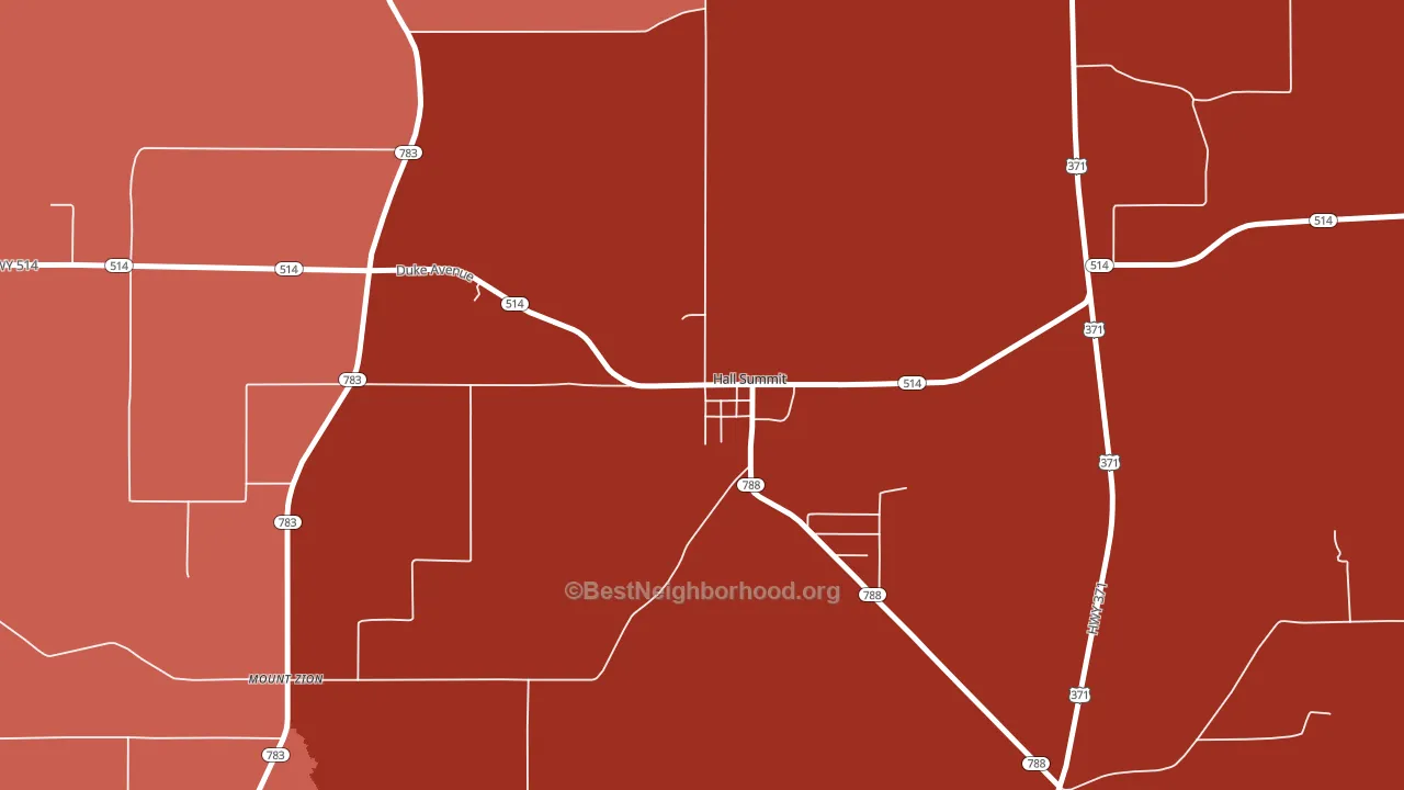 71034, LA block-group political-lean map