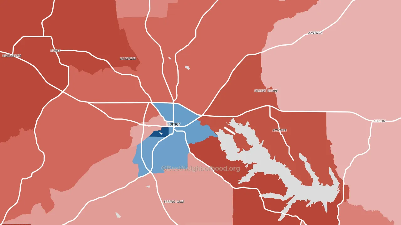 71040, LA block-group political-lean map