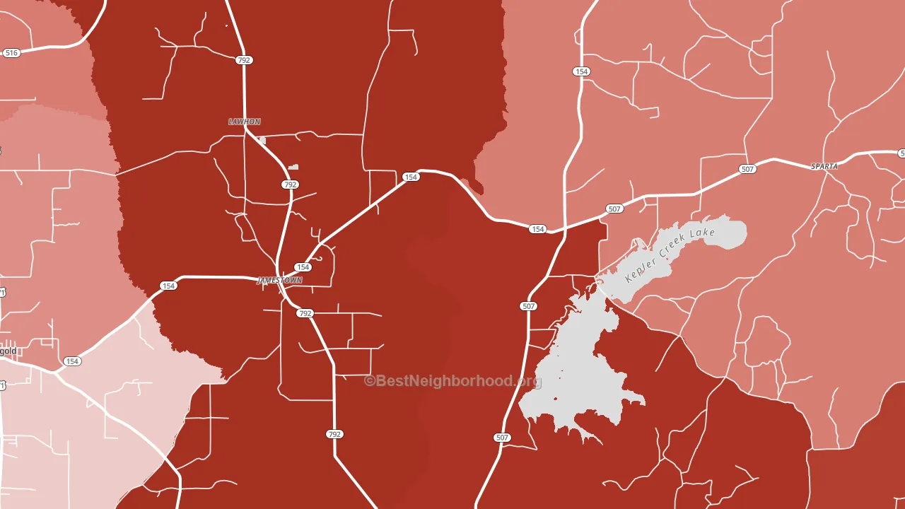 71045, LA block-group political-lean map