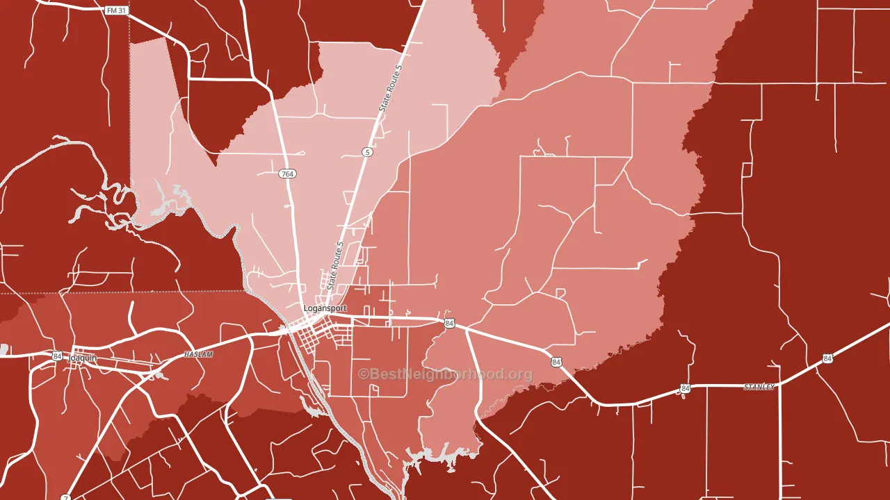 71049, LA block-group political-lean map