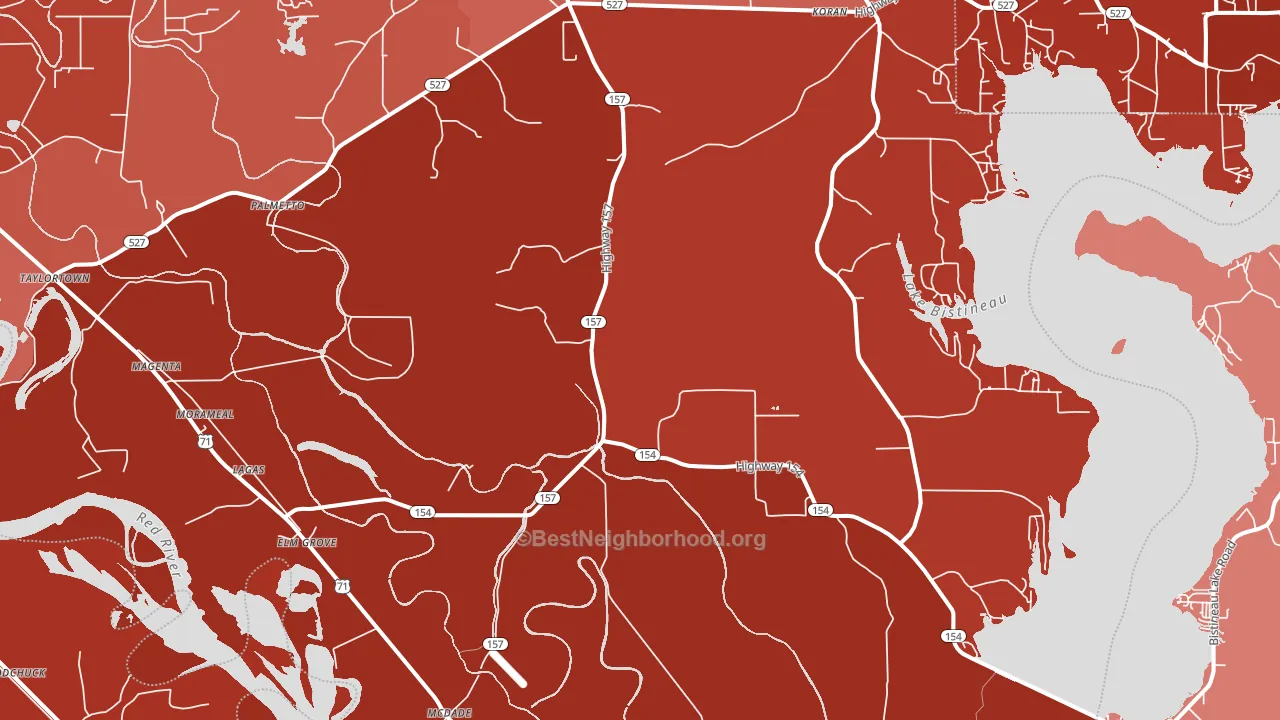 71051, LA block-group political-lean map