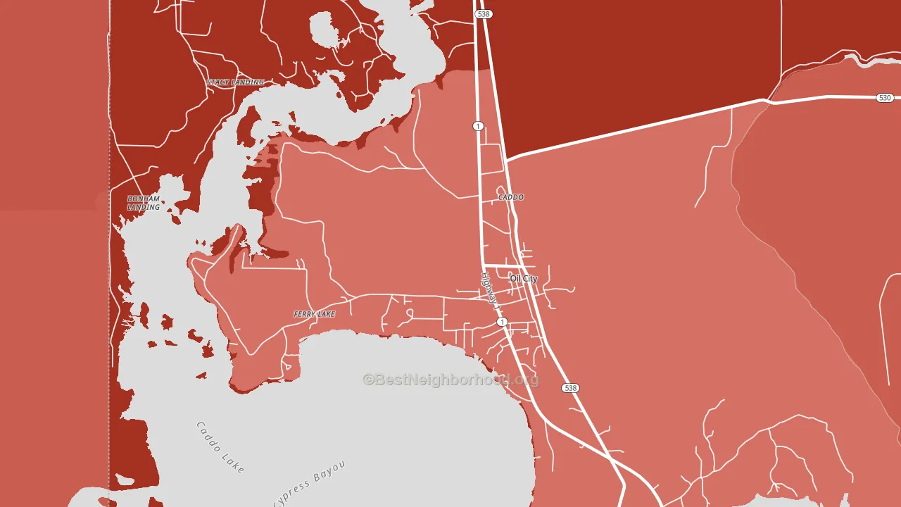 71061, LA block-group political-lean map