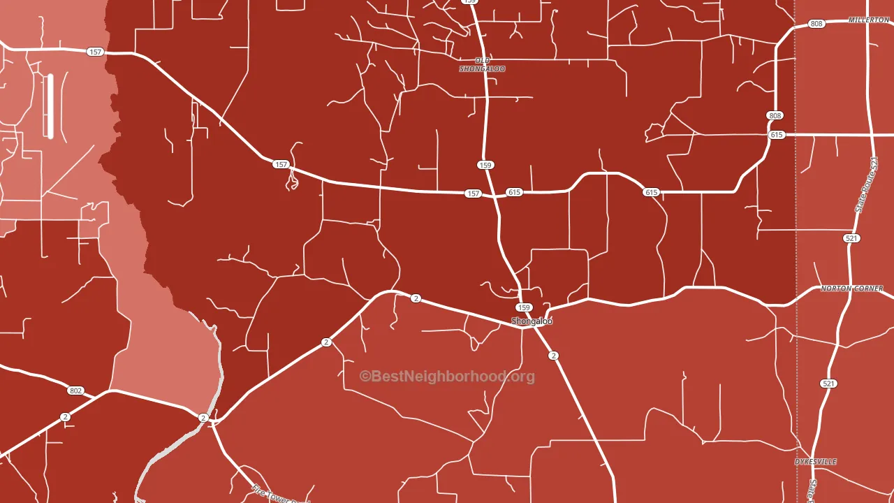 71072, LA block-group political-lean map
