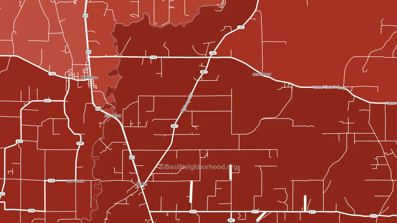 71219, LA block-group political-lean map