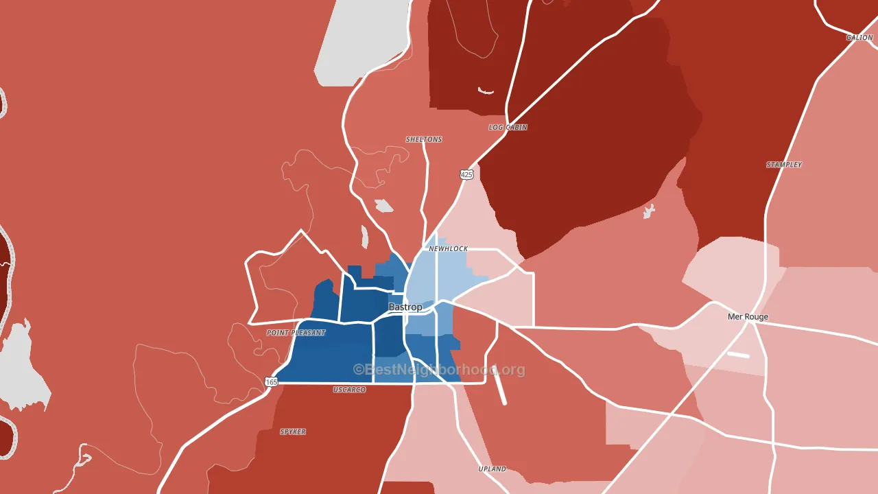 71220, LA block-group political-lean map