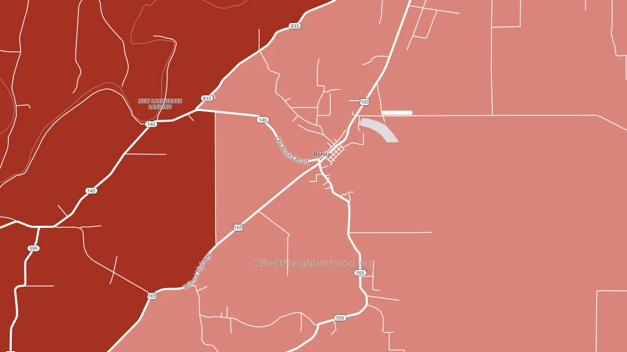 71223, LA block-group political-lean map