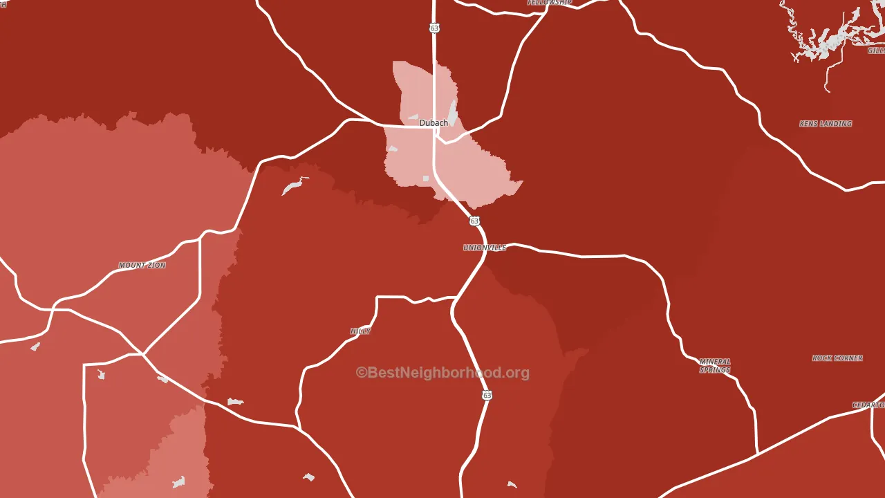 71235, LA block-group political-lean map