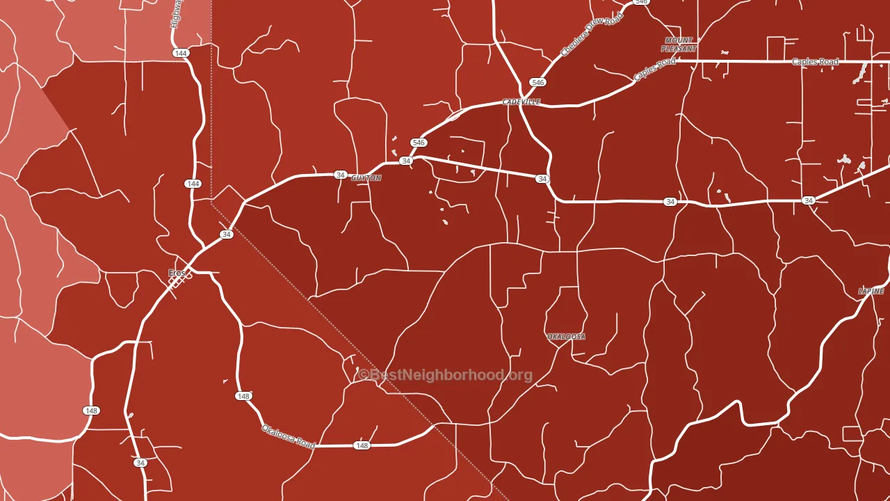 71238, LA block-group political-lean map