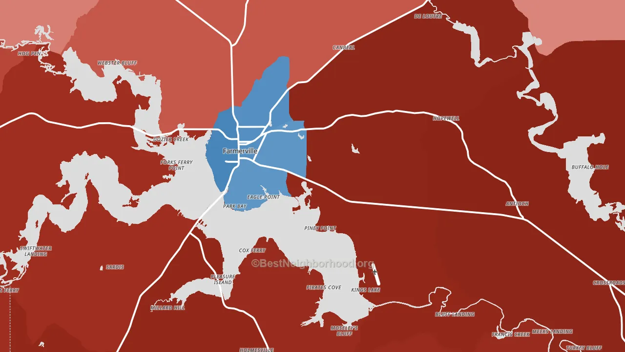 71241, LA block-group political-lean map