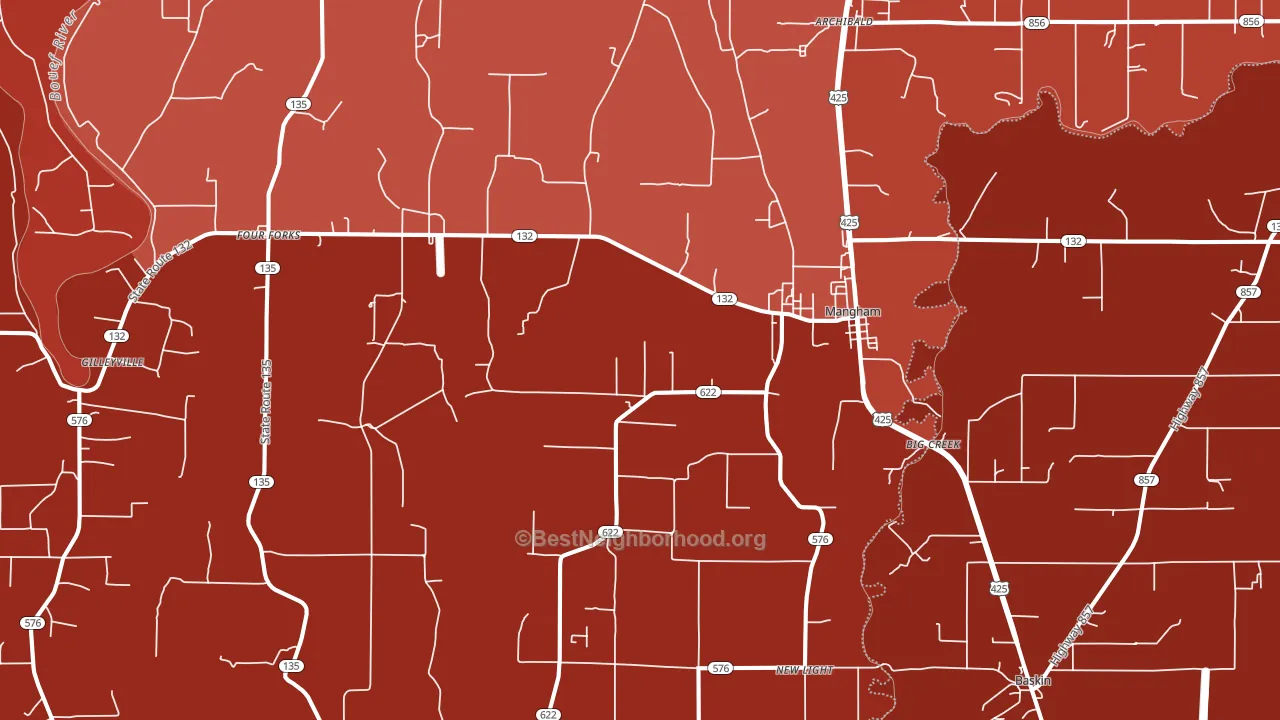 71259, LA block-group political-lean map