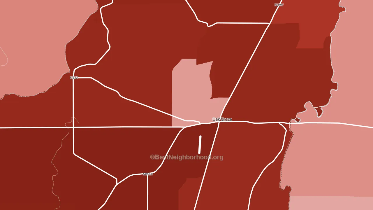 71263, LA block-group political-lean map