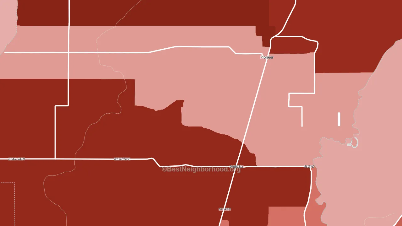 71266, LA block-group political-lean map