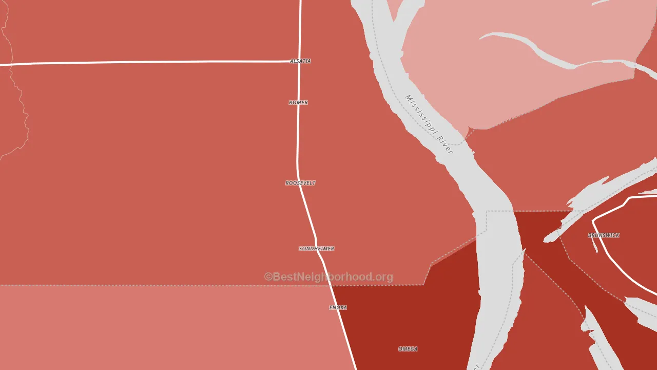71276, LA block-group political-lean map