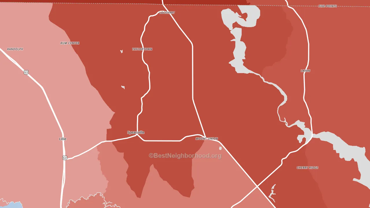 71277, LA block-group political-lean map